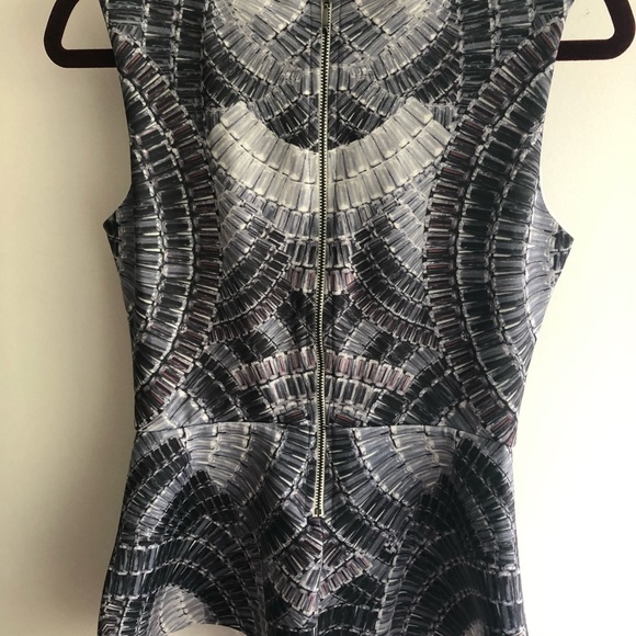 Jewel pattern peplum scuba top - Picture 2 of 2